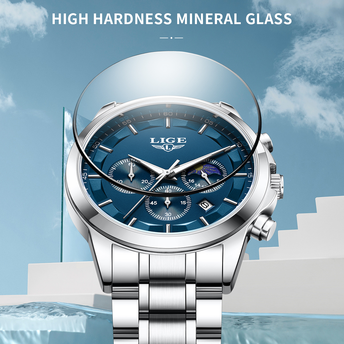 LIGE Luxury Fashion Quartz Man - Luxury Watch Business recension och pris